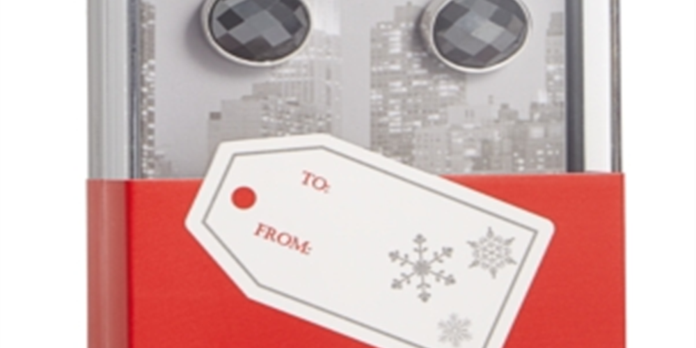 Abotoaduras The Gift Masculinas Jewel Cinza Tamanho Regular