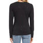 Karen Kane Blusa feminina preta de manga comprida e decote em V, tamanho grande