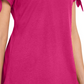 Camiseta feminina Karen Scott com manga amarrada, rosa, tamanho XS
