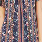 Blusa feminina com estampa floral estilo &amp; co, preta, tamanho PS