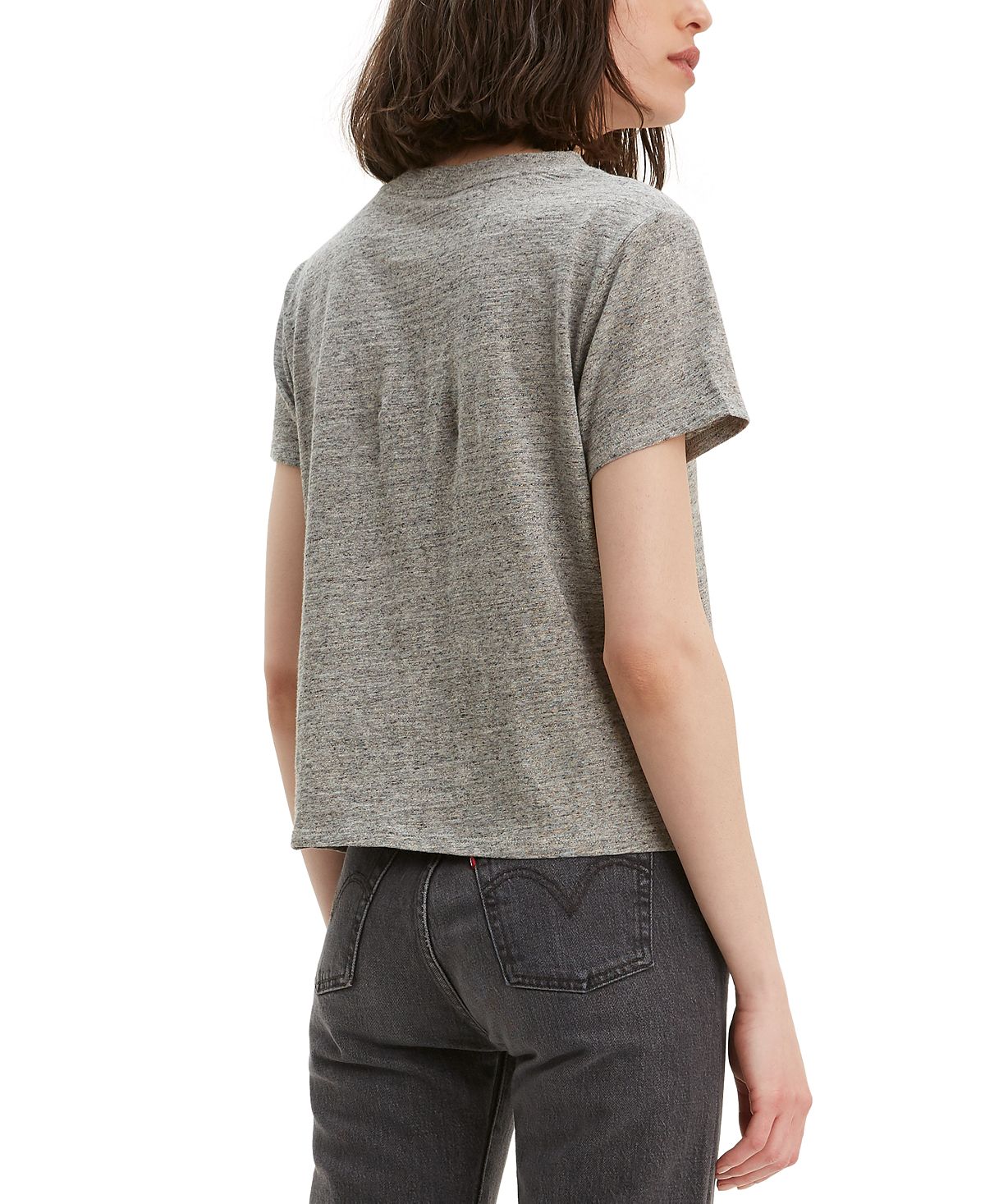 Camiseta Levi's Feminina de Algodão com Logotipo Arco-Íris, Cinza, Tamanho X-G