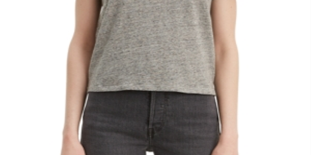 Camiseta Levi's Feminina de Algodão com Logotipo Arco-Íris, Cinza, Tamanho X-G