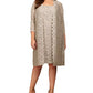 Vestido justo feminino Alex Evenings Plus Size com renda e glitter dourado, tamanho 14W
