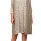 Vestido justo feminino Alex Evenings Plus Size com renda e glitter dourado, tamanho 14W