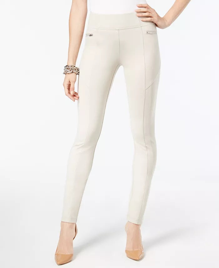 Calça skinny feminina INC International Concepts Petite com bolso e zíper, preta, tamanho 2 Petite