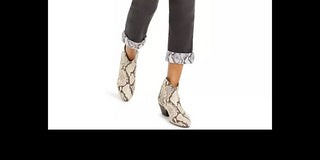 Calça jeans feminina estilo boyfriend com punho de cobra da INC International Concepts, preta, tamanho 0