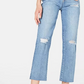 Calça jeans cropped rasgada Kendall + Kylie feminina, azul, tamanho 28