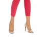 Calça skinny cropped feminina Thalia Sodi, rosa, tamanho grande