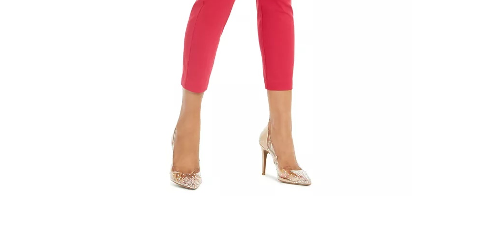 Calça skinny cropped feminina Thalia Sodi, rosa, tamanho grande