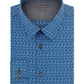 Camisa social Calvin Klein masculina extra slim fit com regulagem de temperatura elástica e padrões variados, azul-marinho escuro, tamanho M