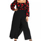 Calça Palazzo Feminina Trendy Plus Wrap City Chic Preta Tamanho 18W