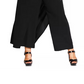 Calça Palazzo Feminina Trendy Plus Wrap City Chic Preta Tamanho 18W
