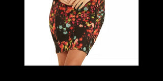 Vestido corpete feminino Rachel com manga bufante e estampa floral borrada, tamanho pequeno