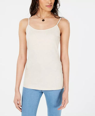 Maison Jules Women's Sleeveless Shirt Cami Beige Size X-Large