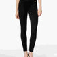 Calça feminina Calvin Klein de malha com cós largo, preta, tamanho médio