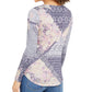 Blusa de malha estampada feminina Style &amp; Co, azul, tamanho M