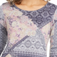 Blusa de malha estampada feminina Style &amp; Co, azul, tamanho M