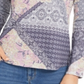 Blusa de malha estampada feminina Style &amp; Co, azul, tamanho M