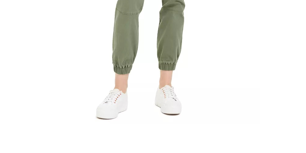 Calça cargo destruída da Dollhouse Junior, verde, tamanho 3