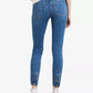 Calça jeans skinny Levi's 711 com zíper e detalhes em tachas, azul, tamanho 32, feminina