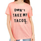 Camiseta com estampa gráfica Love Tribe Junior's Taco, tamanho P, laranja