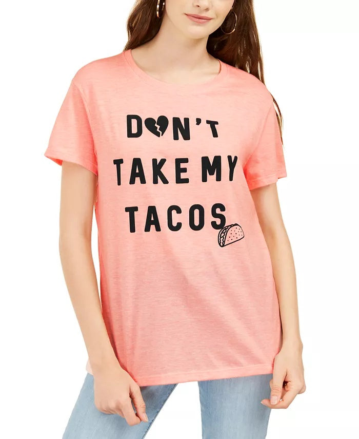 Camiseta com estampa gráfica Love Tribe Junior's Taco, tamanho P, laranja