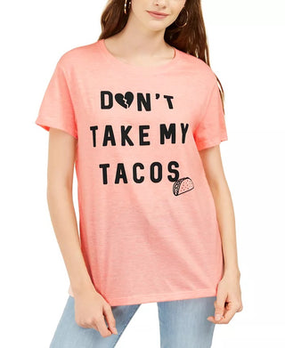 Camiseta com estampa gráfica Love Tribe Junior's Taco, tamanho P, laranja