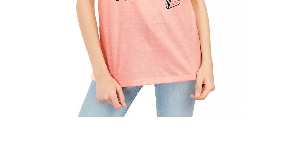 Camiseta com estampa gráfica Love Tribe Junior's Taco, tamanho P, laranja