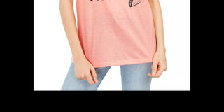 Camiseta com estampa gráfica Love Tribe Junior's Taco, tamanho P, laranja