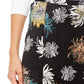 Saia envelope sintética com estampa floral Alfani feminina, preta, tamanho 14