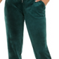 Calça de moletom feminina Ideology Velour, verde, tamanho XX-G