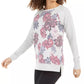 Blusa Terry com Estampa Floral Feminina Ideology Cinza Tamanho P
