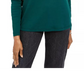 Karen Scott Top de algodão com detalhes femininos, verde, tamanho pequeno P