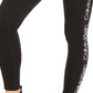 Calça legging feminina Calvin Klein Performance Logo cintura alta preta tamanho X-S