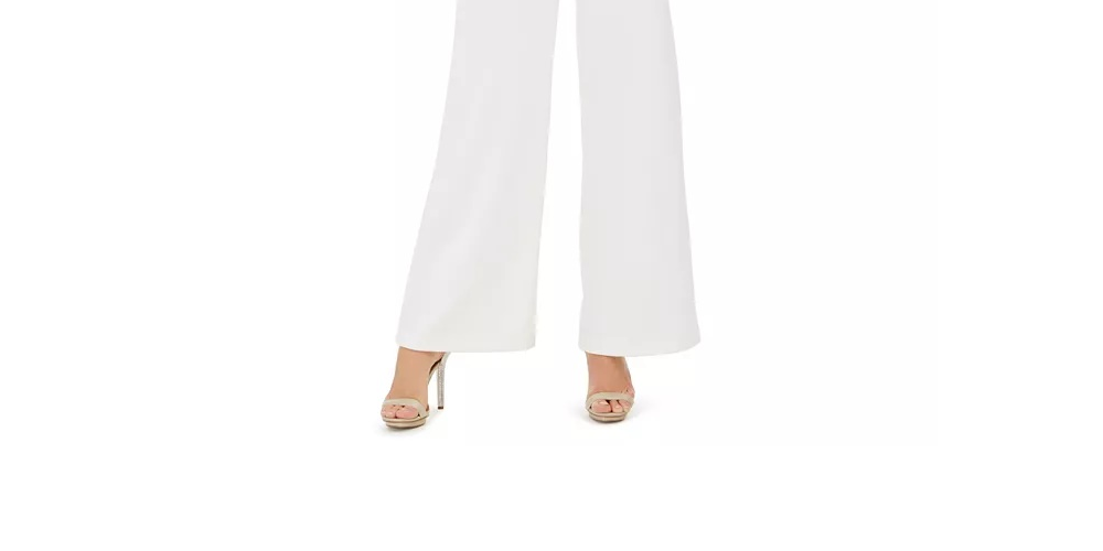 Macacão Calvin Klein Feminino Sem Mangas com Decote Joia Branco Tamanho 4