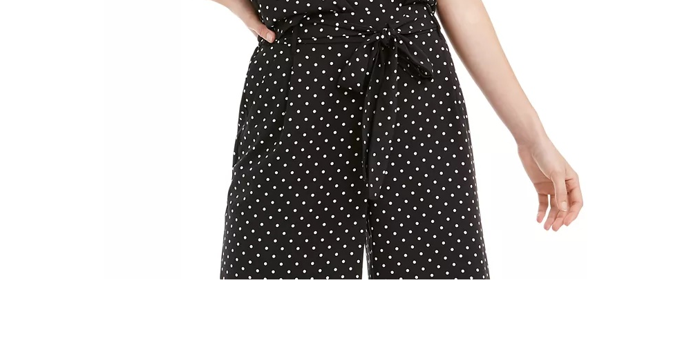 Blusa listrada feminina Maison Jules com manga curta e ombro de fora, preta, tamanho médio