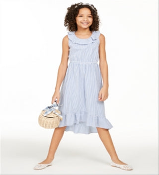 Vestido de Seersucker Charter Club Big Girl's Mommy &amp; Me Azul Tamanho G