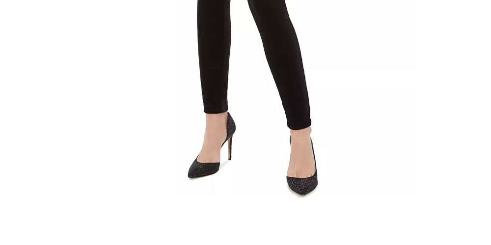 Calça skinny feminina de veludo, da INC International Concepts, preta, tamanho 2