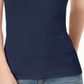 Blusa feminina com decote em V canelado da INC International Concepts, azul, tamanho XXL