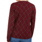 Karen Scott Cardigan feminino com estampa xadrez para o feriado, vermelho, tamanho XS