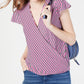 Camisa feminina listrada com manga curta e estampada INC International Concepts, rosa, tamanho pequeno P