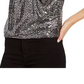 Blusa feminina sem mangas com lantejoulas metálicas INC International Concepts, tamanho PS/M, prateada