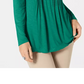 Blusa feminina de manga comprida e decote redondo Style &amp; Co - preta, tamanho X-S