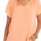 Blusa feminina com mangas franzidas e babados Style &amp; Co, rosa, tamanho médio