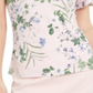 Blusa Calvin Klein Floral com Decote em V Rosa Tamanho XS
