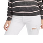 Gypsies &amp; Moondust Top listrado aconchegante com manga dolman para crianças, rosa/cinza, tamanho extragrande