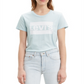 Blusa feminina Levi's Light Blue Logo Graphic Manga Curta Tamanho X-G