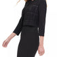 Tommy Hilfiger Feminino Tonal Lantejoulas Xadrez Shrug Cinza Tamanho X-G
