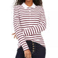 Camisa polo feminina Tommy Hilfiger manga comprida rosa tamanho extragrande