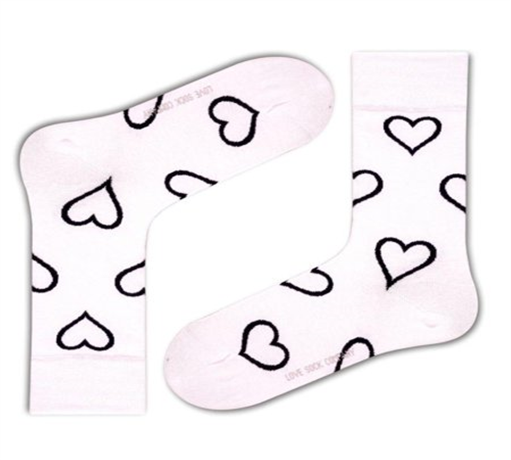 Meias femininas Love Sock Company de algodão orgânico supermacio sem costura, tamanho regular, brancas